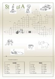 English Worksheet: Irregular verb crossword