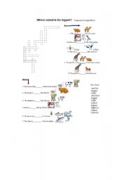 English worksheet: COMPARATIVES