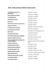 English Worksheet: Jobs