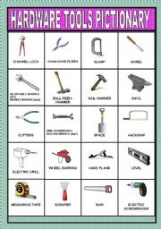 English Worksheet: HARDWARE TOOLS PICTIONARY