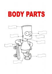 English Worksheet: BARTS BODY PARTS