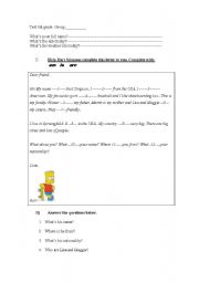 English Worksheet: test elementary bart simpson