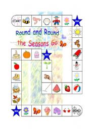 English Worksheet: Four Seasons Board Game