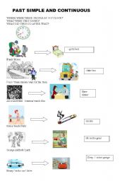 English worksheet: past simple and continuous