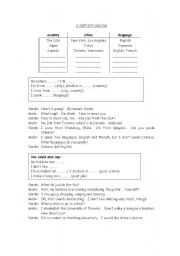 English worksheet: Giving a basic self-introduction