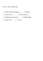 English Worksheet: Possessive Adjectives