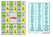 English Worksheet: Amazing Bingo - each card = 4 games