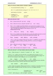 English Worksheet: SPELLING RULES AND PRACTICE LEVEL B1