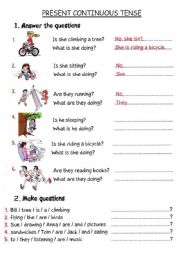 Present Continuous-Worksheet