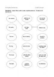 English Worksheet: Speaking sentance connection