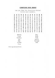 English Worksheet: Directions word search