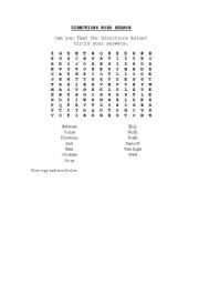 English worksheet: Directions word search