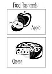 English Worksheet: Food Flashcards -Set I 