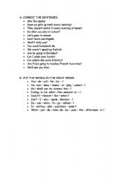 English Worksheet: worksheet