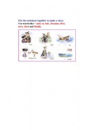 English Worksheet: fairy tales(tell a story)