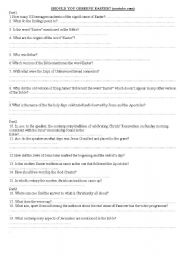 English Worksheet: Should you observe easter