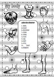 English Worksheet: Body parts