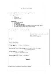 English Worksheet: Application Letter - Tips on how to write it