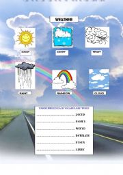 English worksheet: weather