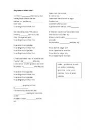 English worksheet: Song Englishman in Newyork