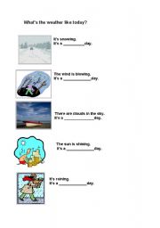 English Worksheet: Whats the weather like?