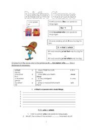 English Worksheet: Relative Clauses