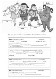 English Worksheet: Nationalities and adjectives to describe people