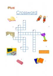 English Worksheet: Crossword