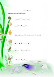 English Worksheet: Summer Treasures