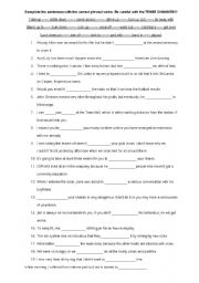 English Worksheet: phrasal verbs