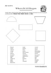 English Worksheet: Friends - Where It All Began Shapes