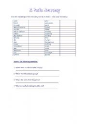 English worksheet: safe journey