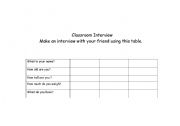 English worksheet: Interview