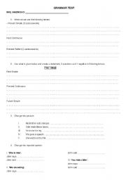 English worksheet: grammar - tenses,conditionals, reported speech,passive voice