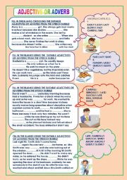 English Worksheet: ADJECTIVES OR ADVERBS