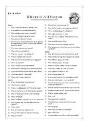 English Worksheet: Friends - One Where It All Began