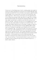 English Worksheet: The Giants Story