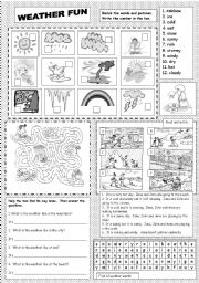 English Worksheet: Weather Fun