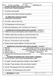 English Worksheet: english summry 
