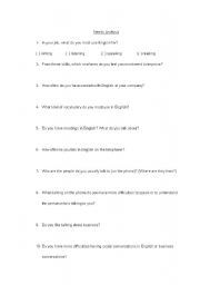 English Worksheet: Needs Analyses