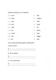 English worksheet: interrogative negative form