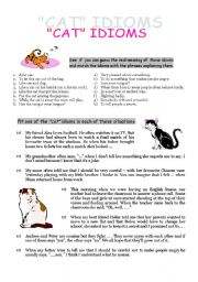 English Worksheet: cats)))))))