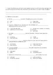 English worksheet: grammar exercises