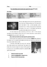 English Worksheet: The United States and the Soviet Union raced for the moon