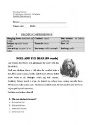 English worksheet: NOEL AND THE BEAR 