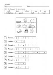 English worksheet: In the cupboard