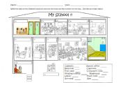 English Worksheet:  school map