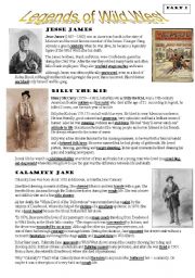 English Worksheet: Legends of Wild West - part1