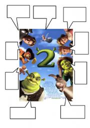 English Worksheet: SHREK 2: poster PART 1 