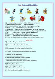 English Worksheet: when - while Past continuous tense